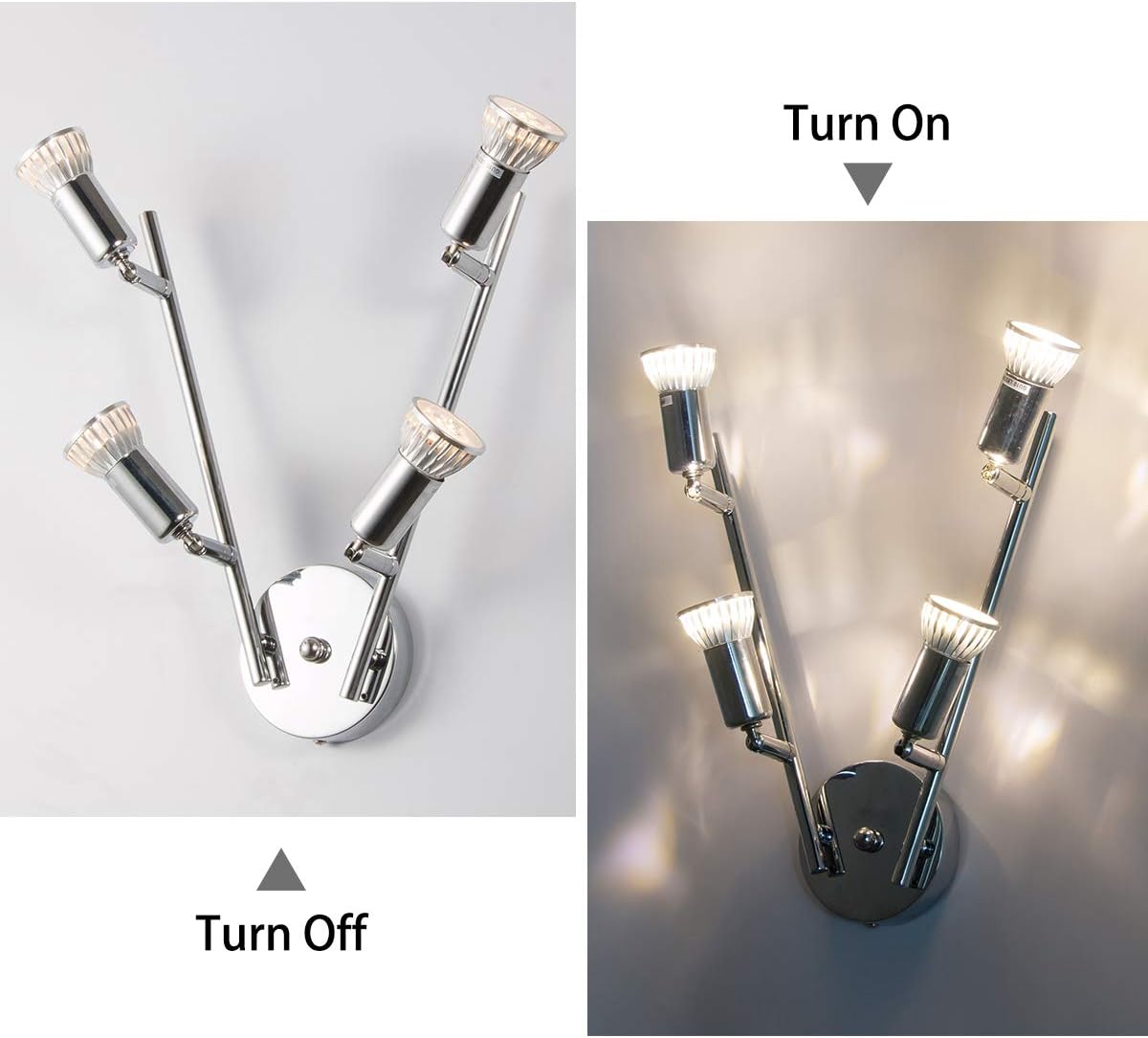 Modern 4 Light Track Lighting Kit LED (Chrome)