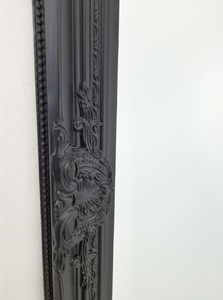 French Provincial Ornate Mirror - Black - Small  80cm x 110cm